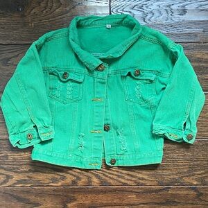Green Denim Kids Jacket